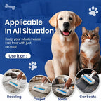 Pet Hair Remover for Dogs & Cats - Reusable Lint Roller & Hair Remover Tool for Couch, Carpet, Furniture, Bedding & Car Seats - Portable & Easy Clean Pet Fur Remover Roller for Home & Travel (Blue)