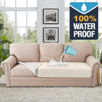 H.VERSAILTEX Couch Cover for Dogs Washable 100% Waterproof Sofa Cushion Cover Dog Bed Cover Non-Slip Pet Blanket for Sofa Cushion Protector, 35" x 82", Ivory