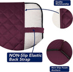 PureFit Reversible Quilted Couch Covers for Dogs Sofa Cover 4 Seater 88" | Wine/Beige, Water Resistant Couch Protector, Washable Pet Couch Cover with Non Slip and Elastic Straps For Kids
