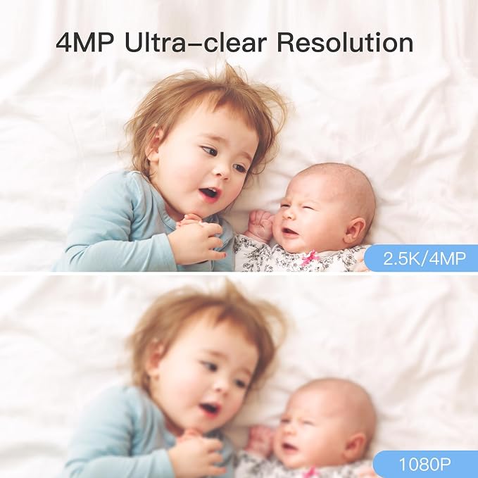 ARENTI 4MP Pet Camera P2Q 2PC, 5G WiFi 6 Indoor Security Cameras, Free App | Pan/Tilt, Auto Tracking, AI Human/Motion/Sound Detection, Night Vision, 2-Way Audio, Custom Zones, Timer Cruise, Sleep Mode