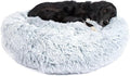 Barkbox Dog Bed, 2-in-1 Memory Foam Donut Cuddler Dog and Cat Bed, Calming Orthopedic Joint Relief Fur Crate Lounger for Pets, Machine Washable + Removable Cover, Waterproof Lining, Includes Toy | Calming Orthopedic Joint Relief Furry Crate Lounger for...