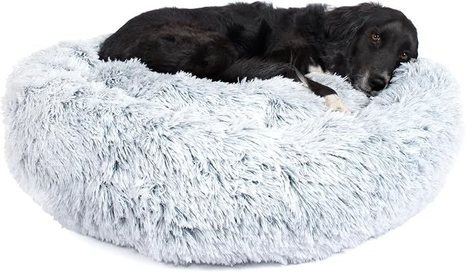 Barkbox Dog Bed, 2-in-1 Memory Foam Donut Cuddler Dog and Cat Bed, Calming Orthopedic Joint Relief Fur Crate Lounger for Pets, Machine Washable + Removable Cover, Waterproof Lining, Includes Toy | Calming Orthopedic Joint Relief Furry Crate Lounger for...
