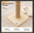 ZOMISIA 35'' Tall Cat Scratching Post for Indoor Cats Adults | 4.7'' Large Scratch Post, Thicken Wooden Base, Sisal Scratcher Top & Dangling Balls, Super Sturdy