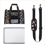 Petmolico Cat Carrier Dog Carrier, Airline Approved Soft Pet Travel Carrier with 3 Open Doors Mesh Windows for Cats Puppy 16 lbs(Large,Orange Flower)