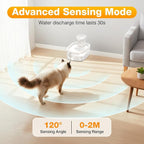 Cat Water Fountain, 85oz/2.5L Large Capacity Cordless Cat Water Fountain | Smart Motion Sensor & Timer Flow,3 Filter Cartridges, Wireless Pet Water Fountains for Cats Indoor (White)