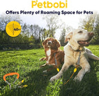 Petbobi Dog Tie Out Cable and Stake, 40ft Heavy Duty Dog Leads for Yard | 4in Shock Spring, 16in Spiral Ground Anchor, 360° No-Tangle Swivel, Chew-Proof Rustproof Wire, Up to 120 lbs, Outdoor Camping