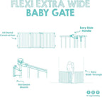 Regalo Safety 28"-76" Super Wide Configurable Baby Gate | Hardware Mounted, For Doorways & Open Spaces, For Babies, Toddlers & Pets, White, Tested & Trusted for 30 Years
