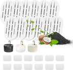 MISFANS Ceramic Cat Water Fountain Filters, 12 Filters and 12 Sponges | Triple-Layer Filter, Cotton, Activated Carbon and Ion Exchange Resin, Pre-Soak 5 Minutes, Replace Every 1-2 Weeks, Verify Fit