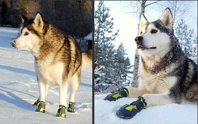 Dog Shoes Waterproof Anti-Slip Rain Boots with Reflective TLS3961