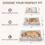 Large Dog Crate Bed, Washable Plush Dog Mat with Thick Cushion Support, Soft Fluffy Dog Pad for Labrador, Golden Retriever, Husky, Boxer, Non-Slip Bottom (Brown, 41.0" L x 27.0" W x 4.0" Th)