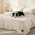 Luciphia Waterproof Pet Blanket, Liquid Pee Proof Dog Blanket for Sofa Bed Couch, Reversible Sherpa Fleece Furniture Protector Cover for Small Medium Large Dogs Cats, Grey Beige X-Large（85" x 57"） | waterproof pet blanket sherpa fleece reversible couch...