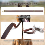 Heavy Duty Leather Dog Leash 6 ft x 1 inch,Strong Double Stitched Genuine Leather Pets Training Leash for Walking,Soft Handle and Durable Lead for Small Medium and Large Dogs Brown