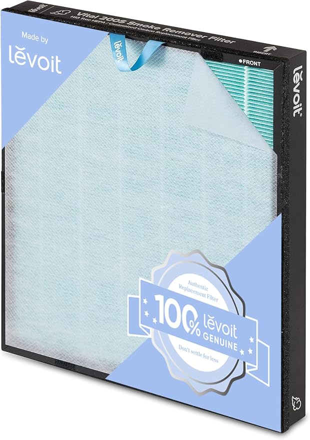 Levoit Vital 200S-P Air Purifier Smoke Remover Replacement Filter, 1 Pack | Genuine Filter, Supports HEPA Sleep Mode, 4-in-1 High-Efficiency Activated Carbon Filter, Vital 200S-RF-SR, Blue