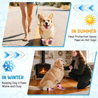 Dog Socks to Prevent Licking Paws, Anti Slip Dog Boots & Paw Protectors for Hardwood Floors, Toe Grips for Small Medium Large Senior Dogs, Dog Shoes for Hot/Cold Pavement(Pink Bone,XS)