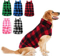 ASENKU Reversible Dog Winter Coat, Dog Jacket for Small Medium Large Dogs | Windproof Plaid Fleece Lining for Cold Weather, Water-resistant Outer Shell, Puppy Puffer Vest with Leash Hole, Red M