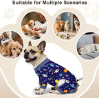 Bienbee Dog Pajamas, 4 Pack Adjustable Onesies for Small to Large Dogs L | Dog Shedding Suit with Soft Fabric, Breathable & Stretchy, and Adjustable Back Length for Sleeping Lounging and Daily Use