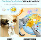 ORSDA Interactive Cat Toys for Indoor Cats, 5-in-1 Hide and Seek Kitten Toys, Interactive Automatic Rechargeable Electric,Whack-A-Mole Exercise Kicker Toy for Indoor Cats