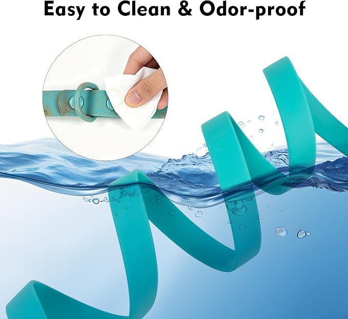Wisedog Waterproof Dog Leash, Emerald Green, 6 ft × 3/4 in | Adjustable, 2 Metal Swivel Hooks, Easy to Clean, For Small, Medium, Large breed Dogs