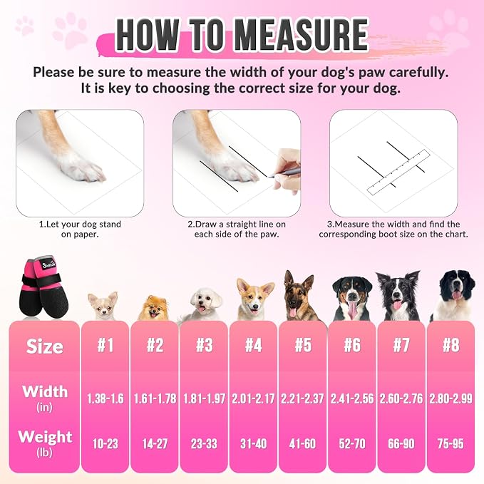 SlowTon Dog Shoes - Breathable Dog Sock Boots for Summer Hot Pavement Hardwood Floors Winter Snow, Waterproof Booties for Small Medium Large Dogs, Non-Slip Paw Protector for Outdoor Walking (PI, 1)