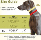 Mayerzon Martingale No Pull Dog Collar with Alloy Buckle, Brown, XL, 3mm | For Large Medium Dogs that Pull, Patented Dog Walking Training Collar, Thick Foam Padding, Reflective, Adjustable, 1.5'' Wide
