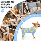 Bienbee Dog Pajamas, 4 Pack Adjustable Onesies for Small to Large Dogs XS | Dog Shedding Suit with Soft Fabric, Breathable & Stretchy, and Adjustable Back Length for Sleeping Lounging and Daily Use
