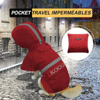 Dog Rain Coats for Small and Medium Dogs Waterproof, Raincoat Apparel Poncho Waterproof Dog Clothes Pet Jacket Dog Raincoats Jacket for Small Sized Dogs (Red,2XL)