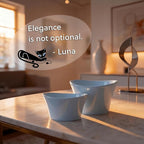 Elevated Cat Bowls for Water – Whisker & Neck Fatigue Shallow Cat Dishes – Raised Bowl for Indoor Cats – Vet-Recommended Height, Modern Pedestal Design – Non-Slip & Dishwasher-Safe – 8 oz Powder Blue