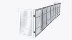 Urnporium Pet Dog Gate Freestanding, Strong Durable Folding Wooden Fence, Portable Acacia Hardwood Safety Barrier for Indoor & Outdoor Use (White Pet Gate, 10 Panel 30" Tall)