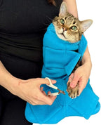 Calm & Cozy® Cat Swaddle Wrap for Anxiety & Handling (Turquoise, Medium) | Patented Access Points, Nail Trimming, Grooming, Medication, Vet Visits