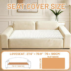 Couch Cover for Dogs Washable,Non Slip Fuzzy Durable Pet Friendly Cozy | Soft Slipcovers for 3 Cushion Sofa Cover,Plush Thick Protector Fits Mat Bed Leather & Fabric Couches (Beige 27.6"x70.9")