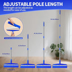 9.84" Large Extra Sticky Lint Roller, 58.3" Long Handle Lint Remover with 7 Rollers for Clothes, Cat Dog Pet Hair, Furniture, Couch, Carpet, Floor，Painted Wall Cleaner Mop Dust Cleaning