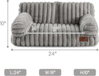 Hollypet Small Dog Large Cat Bed Puppy Couch Beds for Pets up to 25 lbs | Fluffy Dog Cat Couch Plush Soft Warming Pets Beds with Machine Washable Cover and Non-Slip Bottom