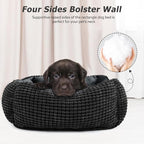 MIXJOY Rectangle Washable Orthopedic Dog Bed for Small, Medium and Large Dogs, Soft Calming, Sleeping Puppy Bed Durable Pet Cuddler with Anti-Slip Bottom, S (20"x19"x6")