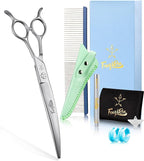 High-end Professional Dog Grooming Curved Scissors Pet Curved Shears 7.5 Inches Extremely Very Sharp Made Of Stainless Steel Alloy By Hand For Dog Cat Groomer