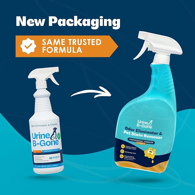 Urine B-Gone Enzyme Cleaner for Human, Cat & Dog Urine, Citrus, 32 oz | Enzyme cleaner for human, cat and dog urine on laundry, carpets and more; citrus scent, 32 fl oz.