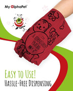 Compostable Dog Poop Bags, Cornstarch Eco-Friendly, HOME COMPOST NF T 51-800, 120 Count, Large Size Bag 9x13 Inches, 8 Unscented Refill Rolls, Leak-proof, Plantbased, GM-Free Corn (Red)