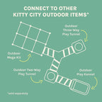 Kitty City Large Outdoor Cat Play Cube, Mesh Pop-Up Cat Enclosure for Indoor & Outdoor Use, Expandable Modular Cat Playpen with Zippered Access - Green