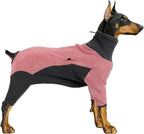 Winter Coat, Warm Fleece Jacket, Windproof Dog Pullover Bodysuit, Fullbody Pajamas Onesie, Cold Weather Clothes for Medium Large Dog (3XL, Pink)