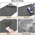 Garoopion Silicone Cat Litter Mat 24×16 inch, Easy to Clean, Dark Gray | Waterproof Silicone Mat with Raised Edges, Catch Litter, Protect Floor from Urine, Multi-Use for Dog/Sink/Kitchen/Boots