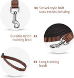 Hi Kiss Dog/Puppy Obedience Recall Training Agility Lead - 15ft 20ft 30ft 50ft 100ft Training Leash - Great for Training, Play, Camping, or Backyard(100ft,Black_Orange)