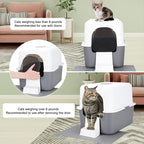 Sfozstra Enclosed Cat Litter Box: Odor Control Leak Resistant Design | Pull Out Tray /Top & Front Entry / Reduced Litter Tracking / Spacious Cat Room / Easy Maintenance / for Cats Under 8 Lbs