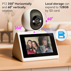 Home Security Camera with 4.3" Screen, Two Way Video Call Function for Elderly, Baby and Pets, 1080P HD with Motion Detection