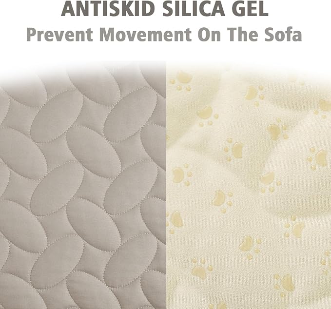 Ameritex Waterproof Pet Bed Cover Anti-Slip Dog Bed Blanket for Sofa and Furniture Waterproof New Pattern Design (Khaki, 30x80 Inch (Pack of 1))