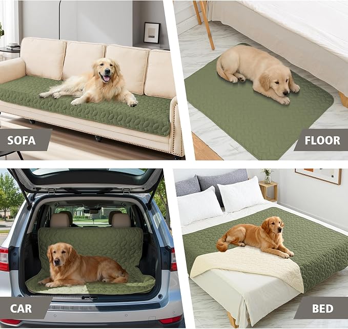 Ameritex Pet Bed Cover Dog Bed Blanket for Sofa and Furniture Waterproof New Pattern Design (30x70 Inch, Green)