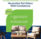 NaturVet Yard Odor Eliminator for Outdoor Dog Odors- 64 oz Refill | Yard Odor Eliminator for Dogs - Neutralize Stool & Urine Odors on Grass, Plants, Patios, Gravel, Concrete & More, Refill
