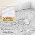 Orthopedic Washable Dog Bed for Medium Dogs, 35x22in, Grey White | Orthopedic Foam Relieves Joint Pressure, Bolsters Supports Head And Neck, Washable Cover, Non-Slip Bottom