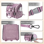 Lollimeow Expandable Cat Carrier Backpack for Large Cats - Airline Approved Pet Carrier Backpack for Small Dogs, Hiking & Travel, Waterproof with Breathable Mesh, 22lbs Capacity (Plum, Large)