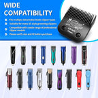 Size 4FC Detachable Pet Grooming Clipper Blade with Steel Cutter, 3/8 Inch (9.5 mm) Cut Length, Black, Compatible with Andis, Oster A5, Wahl KM10, 3 Pack