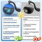 Interactive Cat Toy Ball, Automatic Self-Rolling Cat Toy with Feather Tail, Rechargeable Smart Cat Ball for Indoor Cats