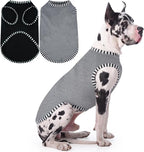 IECOii 2 Pack Dog Surgery Recovery Shirt Sleeveless Lightweight Dog Tshirt | T-Shirts with Stretch Fit,Gentle on Sensitive Skin,Anti-licking for Hot Spots,Shedding Control Tee,For Small to Giant Dogs